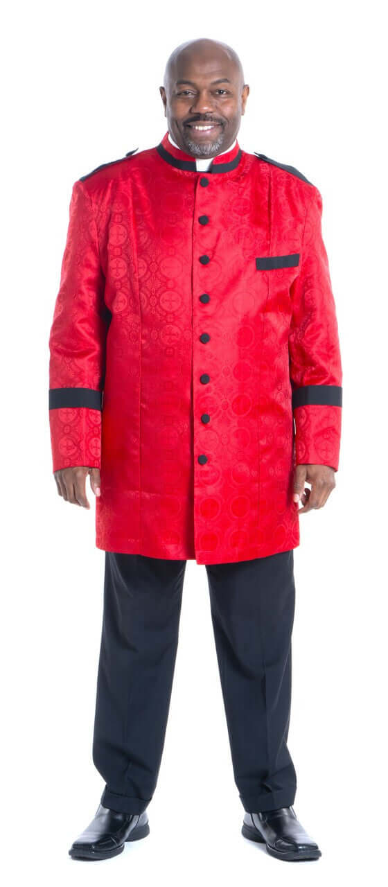 Benedict Jacket for Men in Red & Black | Divinity Clergy Wear