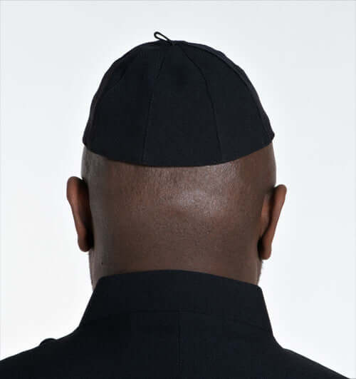 Premium Zucchetto Cap in Black | Divinity Clergy Wear