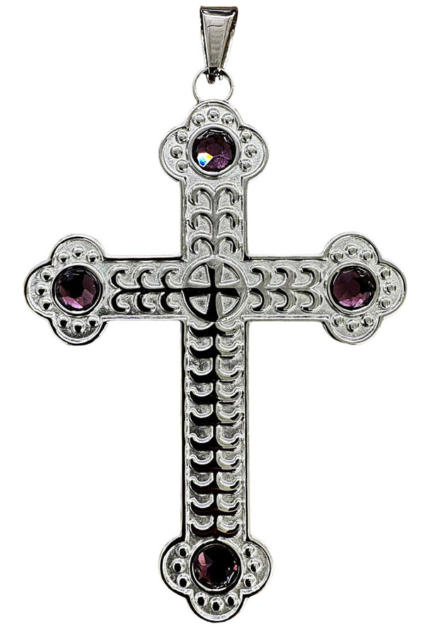 【PSA10】DIVINE CROSS とらのみみ 羽咲 SEC Partner Buy Pectoral Cross & Chain Set In Silver With Purple Set