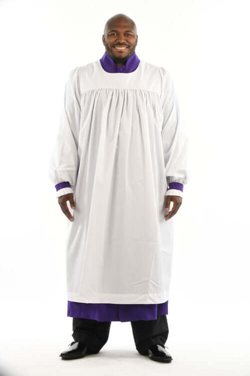 Roman Catholic Rochet Traditional Rochet in White | Divinity Clergy Wear