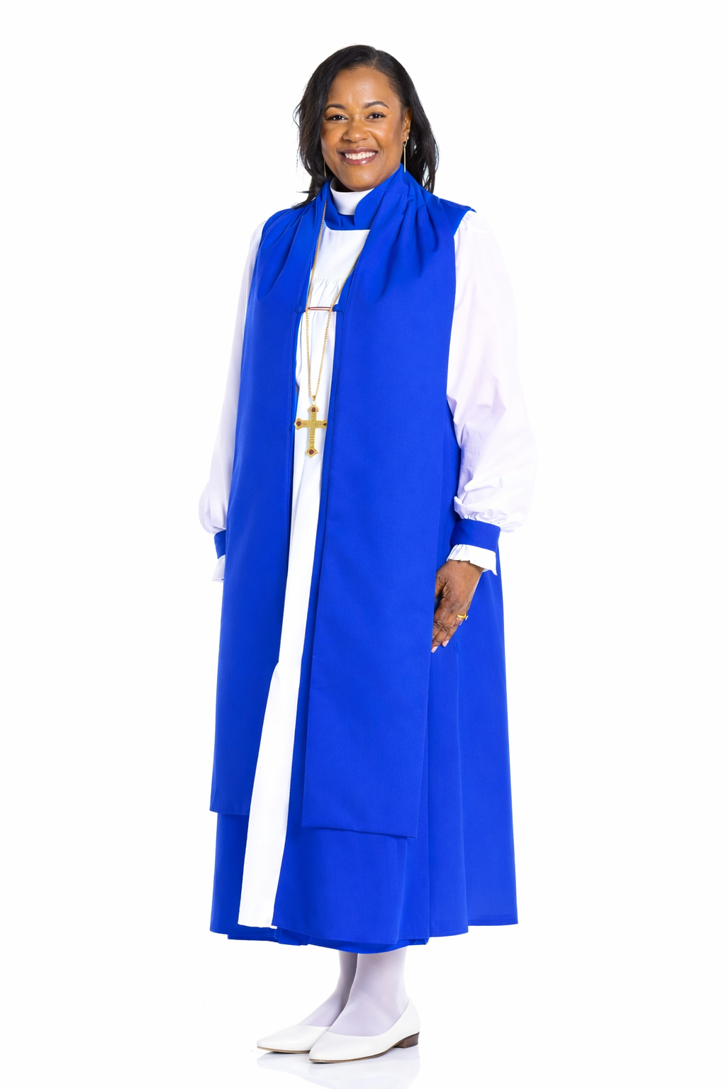 Ladies Overseer Vestment In Royal Blue - 8 Pieces Included