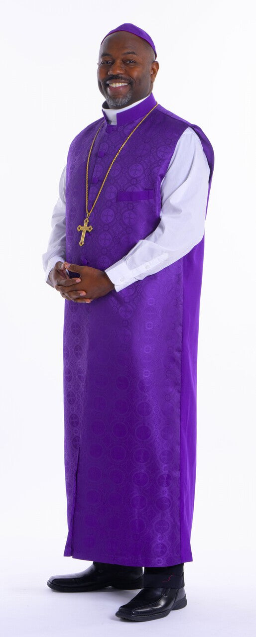 Benedict Full-Length Apron in Purple