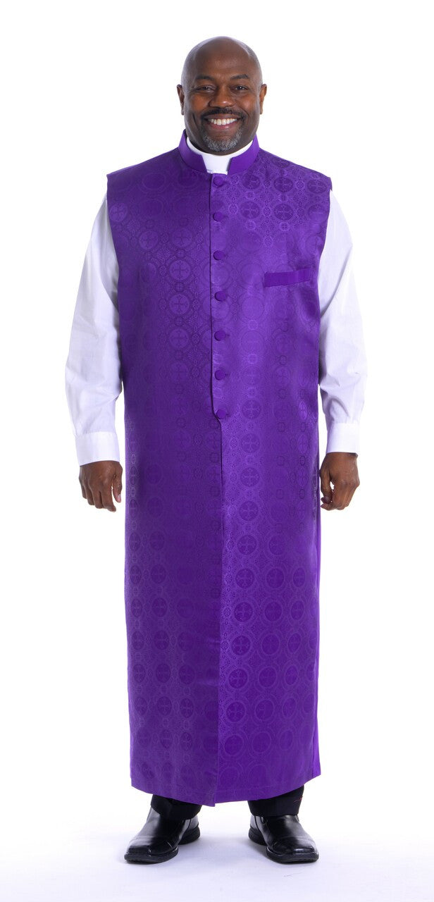 Benedict Full-Length Apron in Purple