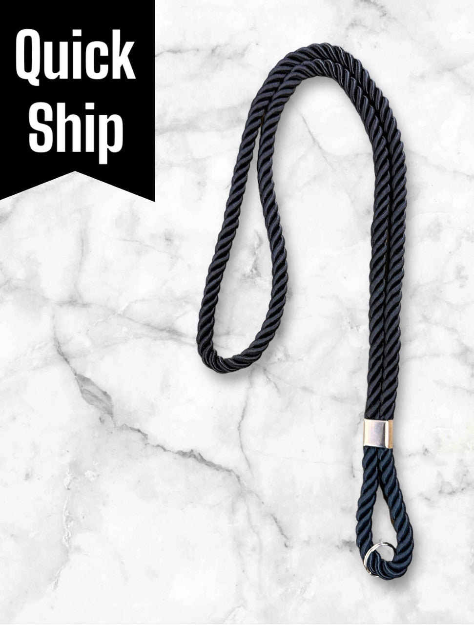 Braided Clergy Cord in Solid Black