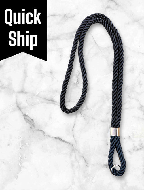 Braided Clergy Cord in Solid Black