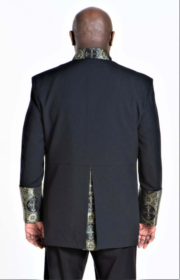 Buy Men's Joseph Clergy Jacket in Black & Gold | Divinity Clergy Wear