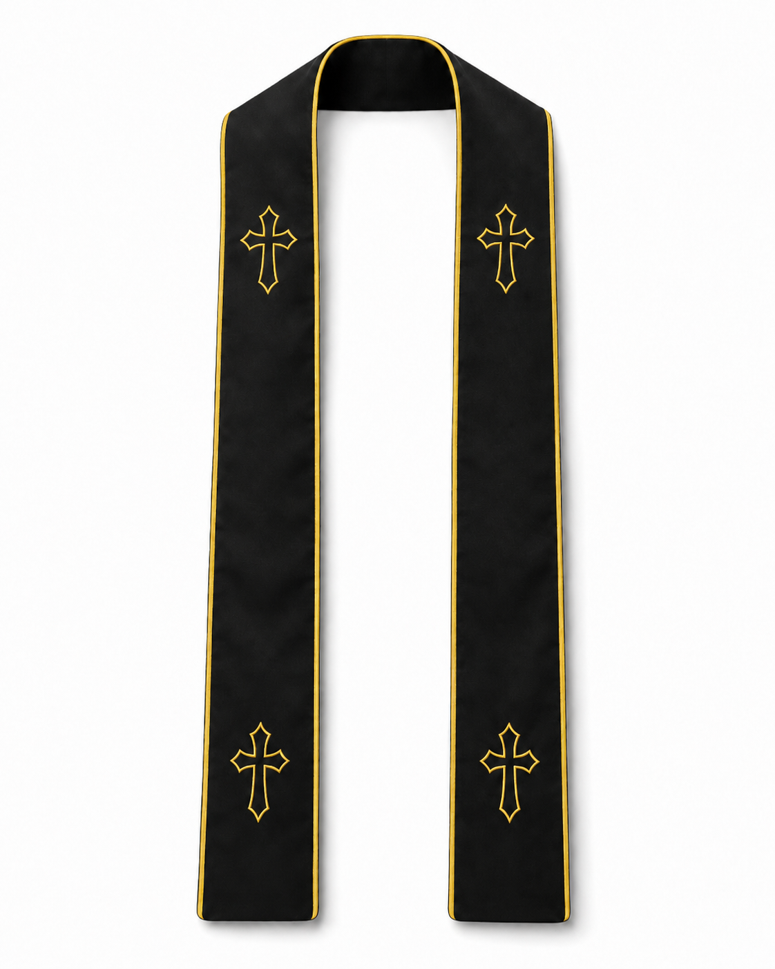Clergy Stole in Black & Gold