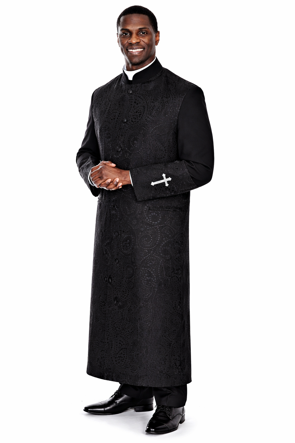 Men's Gershon Clergy Robe In Black