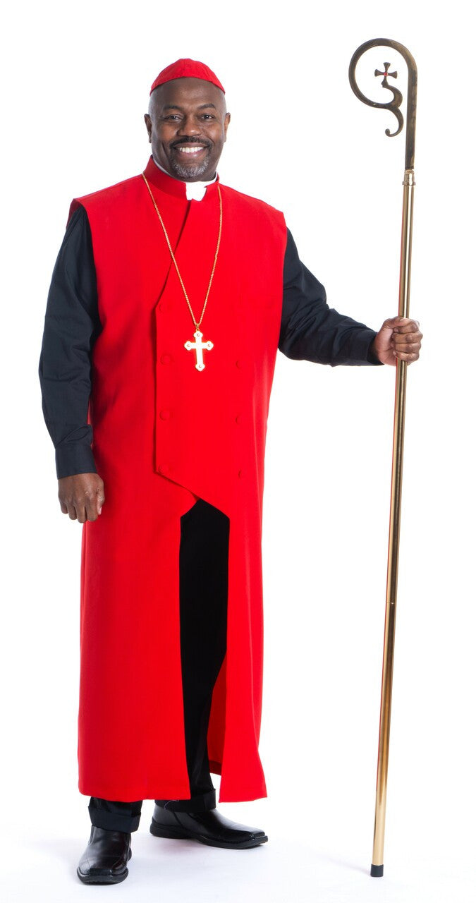Full-Length Double Breasted Apron in Red