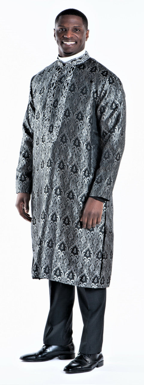 Designer Clergy Kurta in Black & Silver