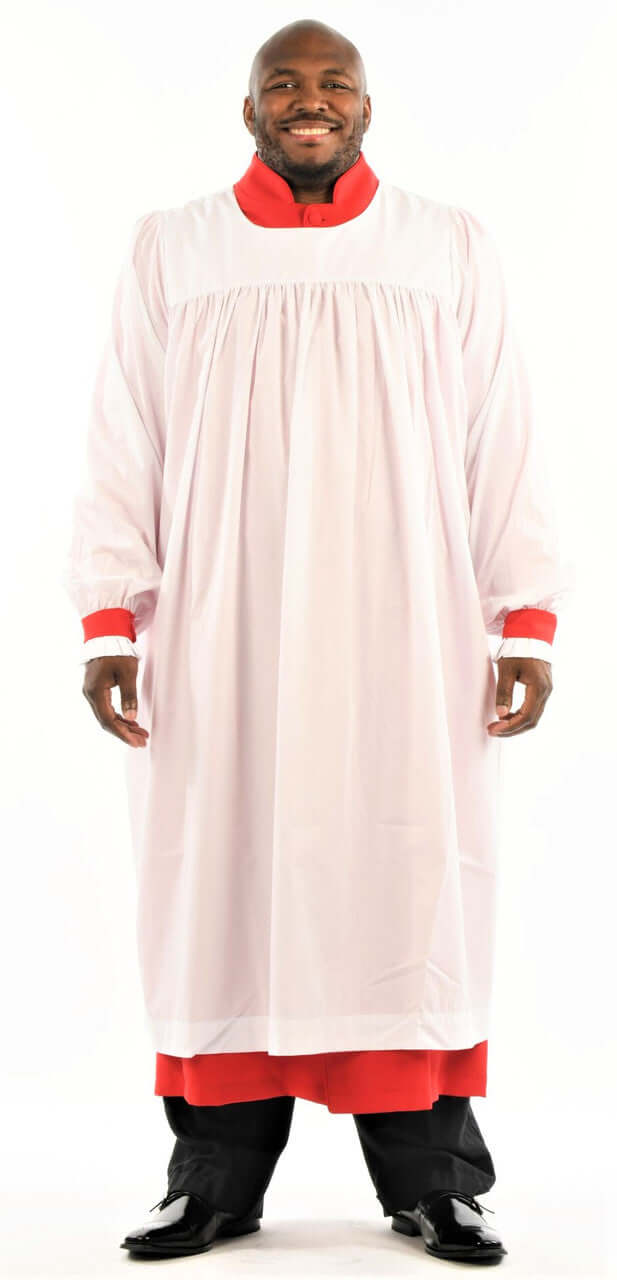 white clergy dress Traditional Rochet in White