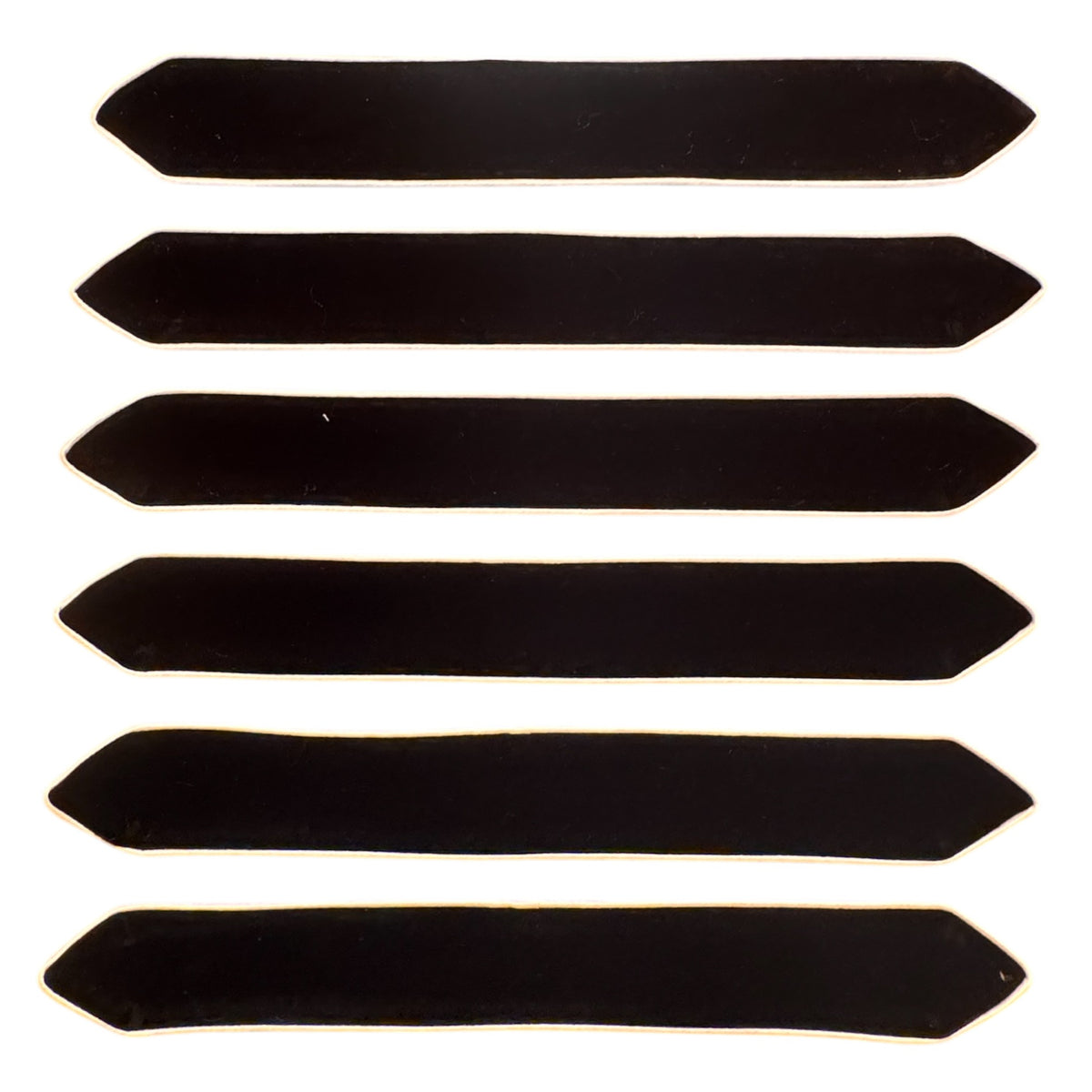 Chevron / Doctoral Bars In Black &amp; White - Pack of 6
