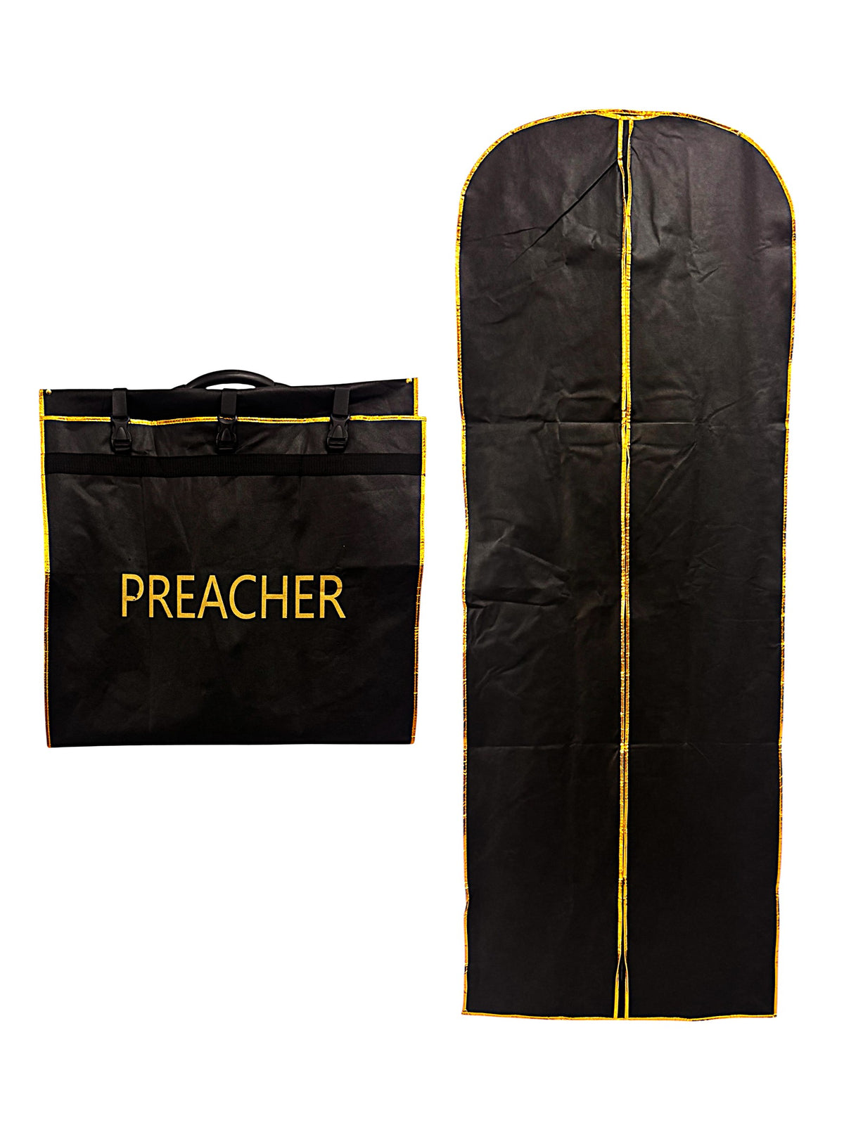 Clergy Robe Travel &amp; Storage Bag in Black &amp; Gold - PREACHER