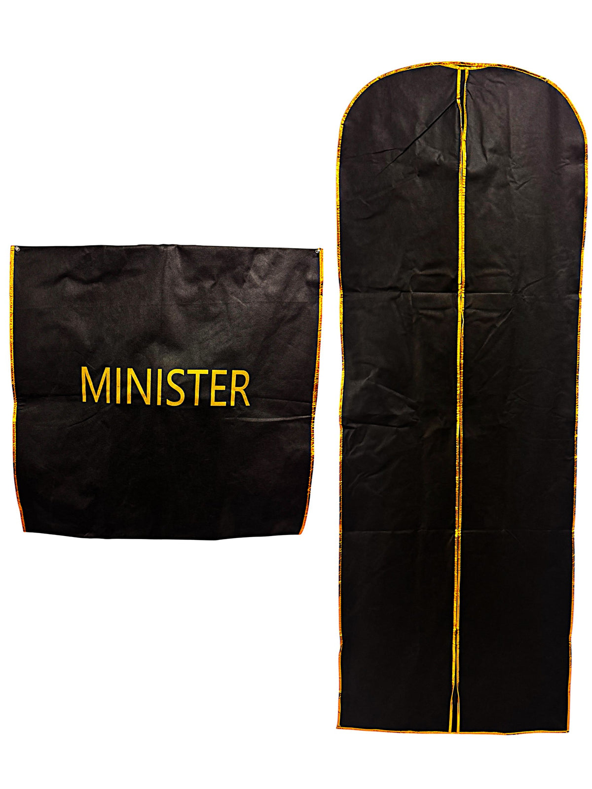 Clergy Robe Travel &amp; Storage Bag in Black &amp; Gold - MINISTER