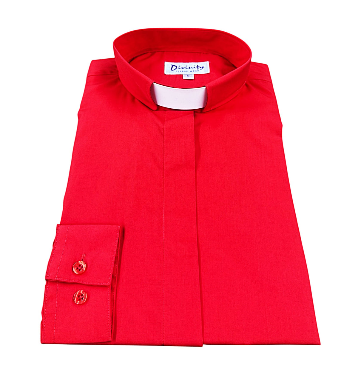 Ladies Tab Collar Clergy Shirt in Red