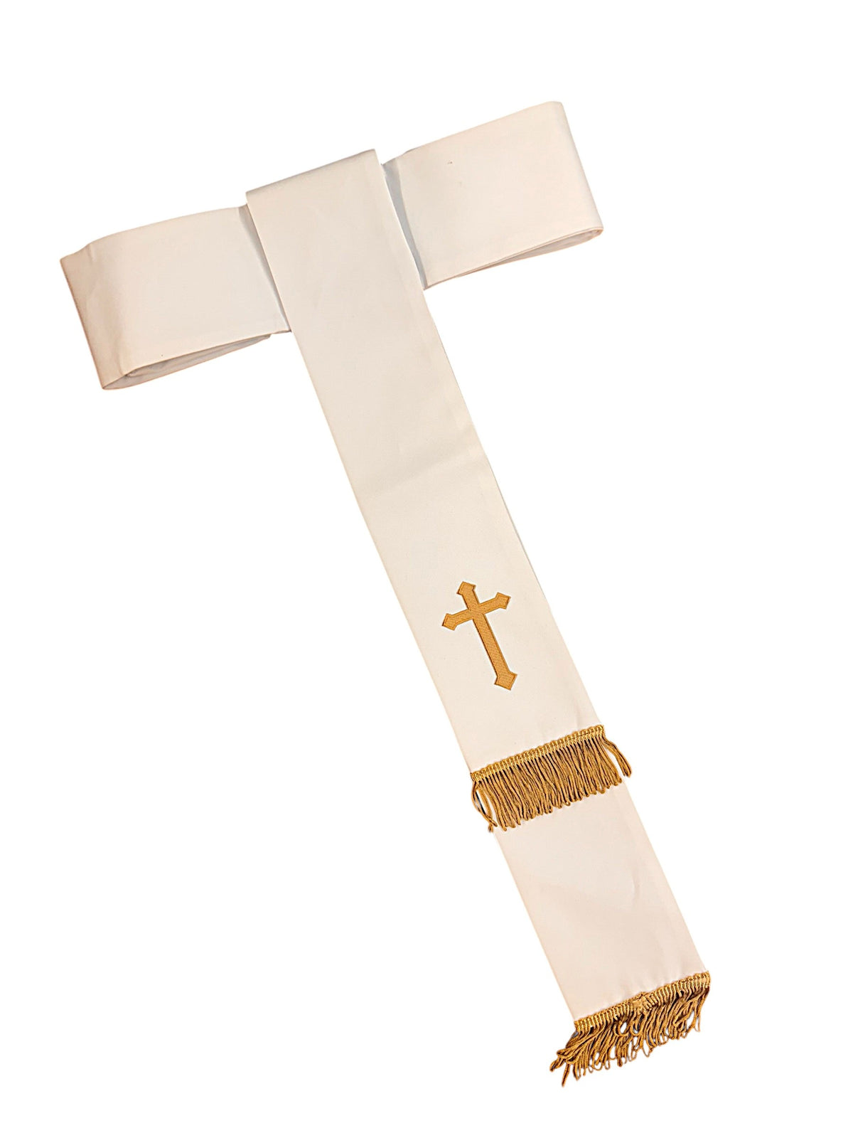 Cincture Belt in White & Gold