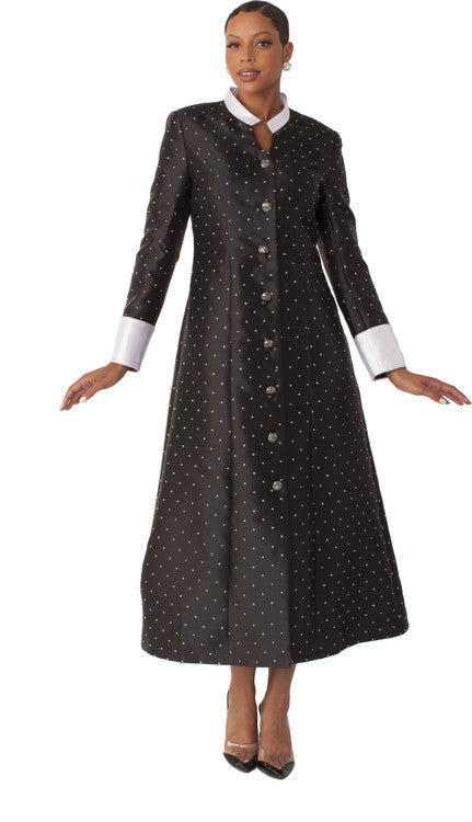 Women&#39;s 1-Piece Preaching Robe Dress In Black - 4816