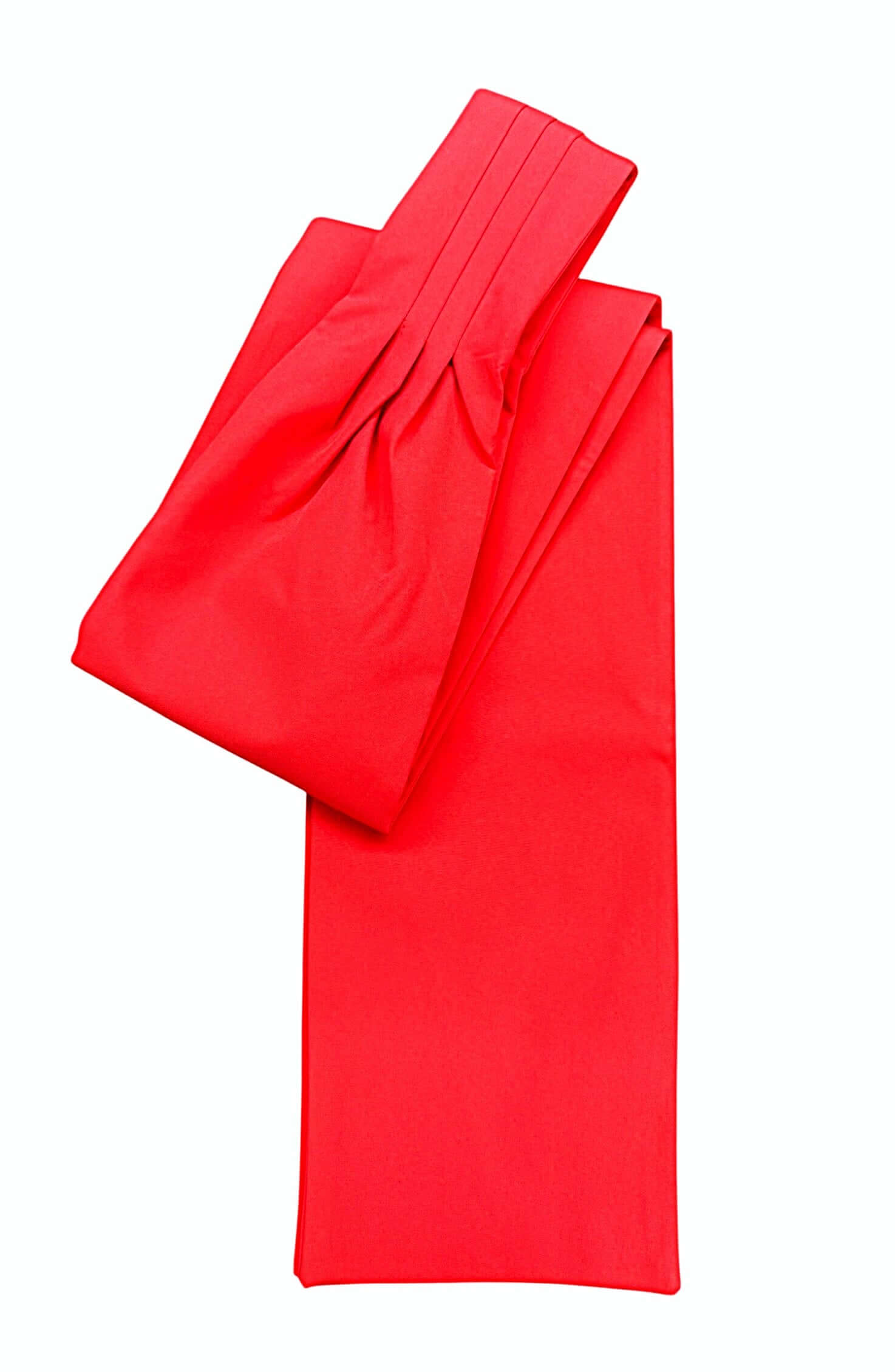 Tippet In Red, solid red clergy tippet with pleated center and elegant design, 50 inches long.